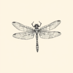 Geometric Dragonfly Tattoo