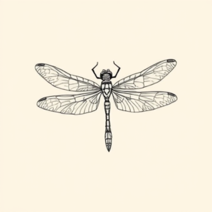 Geometric Dragonfly Tattoo