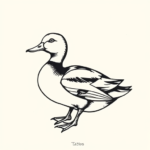 Geometric Duck Tattoo