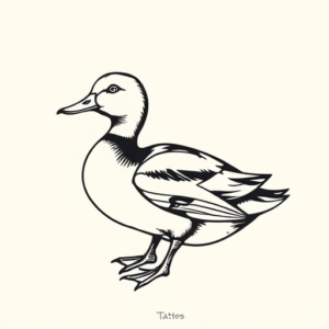 Geometric Duck Tattoo