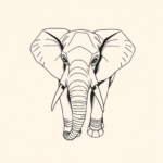 Geometric Elephant Tattoo