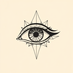 Geometric Eye Tattoo