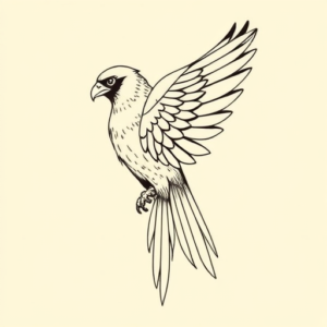 Geometric Falcon Tattoo