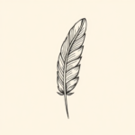 Geometric Feather Tattoo