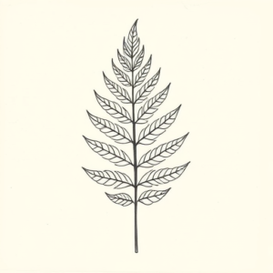 Geometric Fern Tattoo