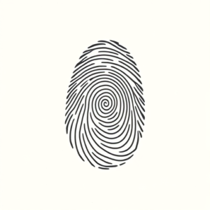 Geometric Fingerprint Tattoo