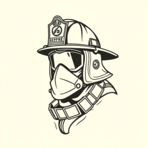 Geometric Firefighter Tattoo