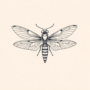 Geometric Firefly Tattoo