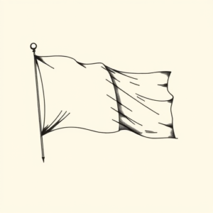 Geometric Flag Tattoo