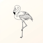 Geometric Flamingo Tattoo