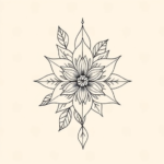 Geometric Floral Tattoo