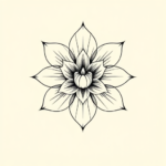 Geometric Flower Tattoo