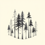 Geometric Forest Tattoo