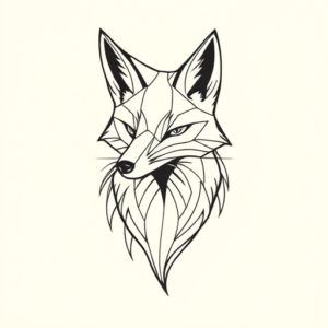 Geometric Fox Tattoo