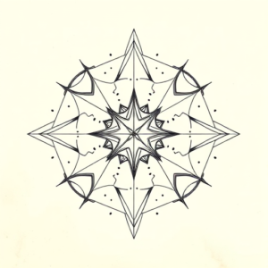 Geometric Galaxy Tattoo