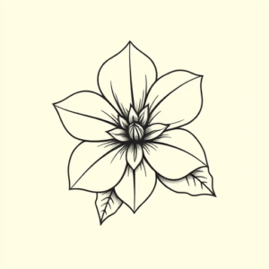 Geometric Gardenia Tattoo