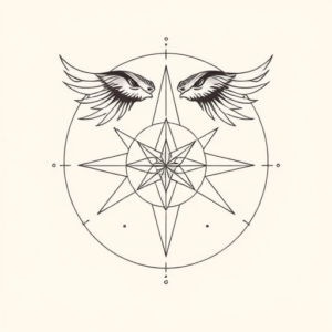 Geometric Gemini Tattoo