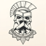 Geometric Gladiator Tattoo