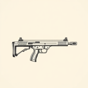 Geometric Glock Tattoo