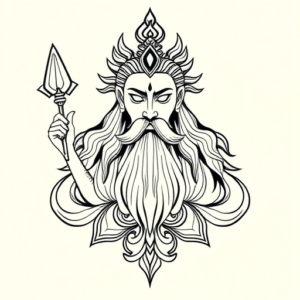 Geometric God Tattoo