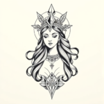 Geometric Goddess Tattoo