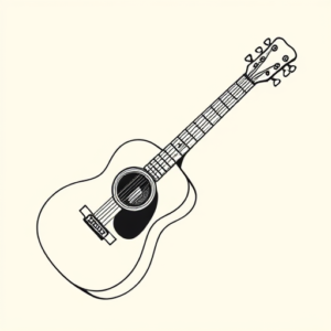 Geometric Guitar Tattoo