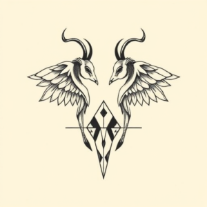 Geometric Hades Tattoo