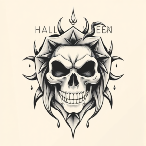 Geometric Halloween Tattoo