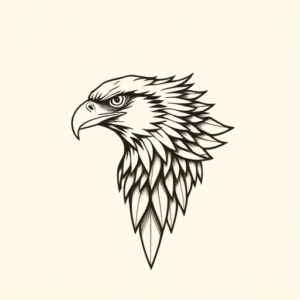 Geometric Hawk Tattoo