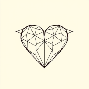 Geometric Heart Tattoo