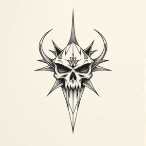 Geometric Horror Tattoo