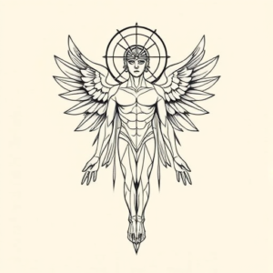 Geometric Icarus Tattoo