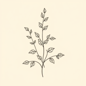 Geometric Ivy Tattoo