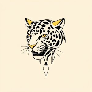 Geometric Jaguar Tattoo