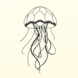 Geometric Jellyfish Tattoo