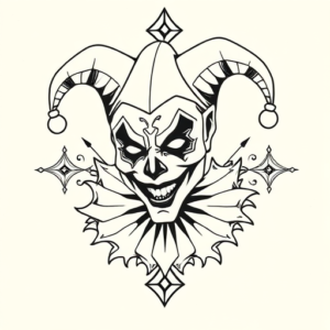 Geometric Jester Tattoo