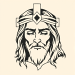 Geometric Jesus Tattoo