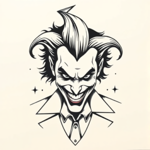 Geometric Joker Tattoo