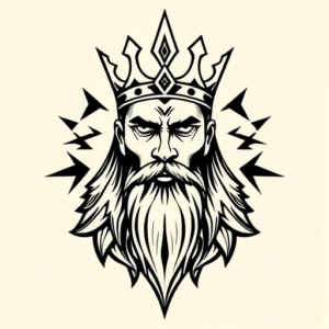 Geometric King Tattoo