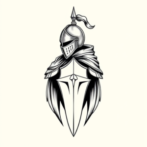 Geometric Knight Tattoo