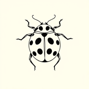 Geometric Ladybug Tattoo