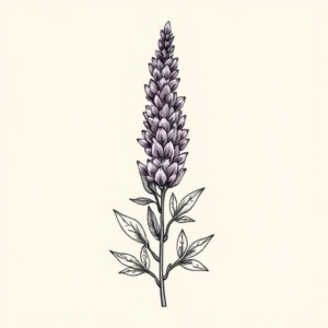 Geometric Lavender Tattoo