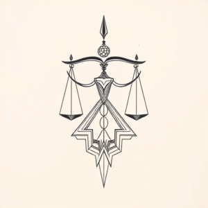 Geometric Libra Tattoo