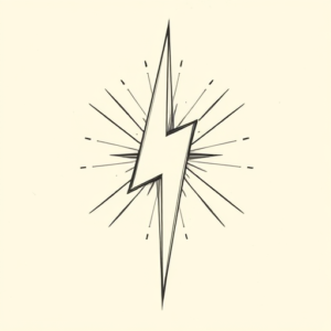 Geometric Lightning Tattoo