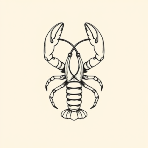 Geometric Lobster Tattoo