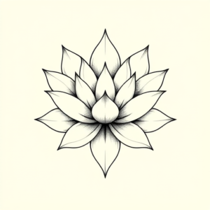 Geometric Lotus Tattoo
