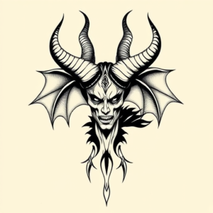 Geometric Maleficent Tattoo