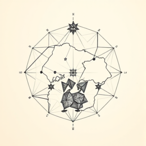 Geometric Map Tattoo