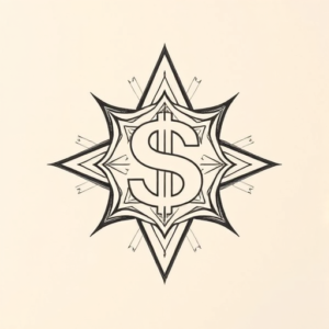 Geometric Money Tattoo