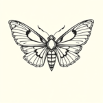 Geometric Moth Tattoo